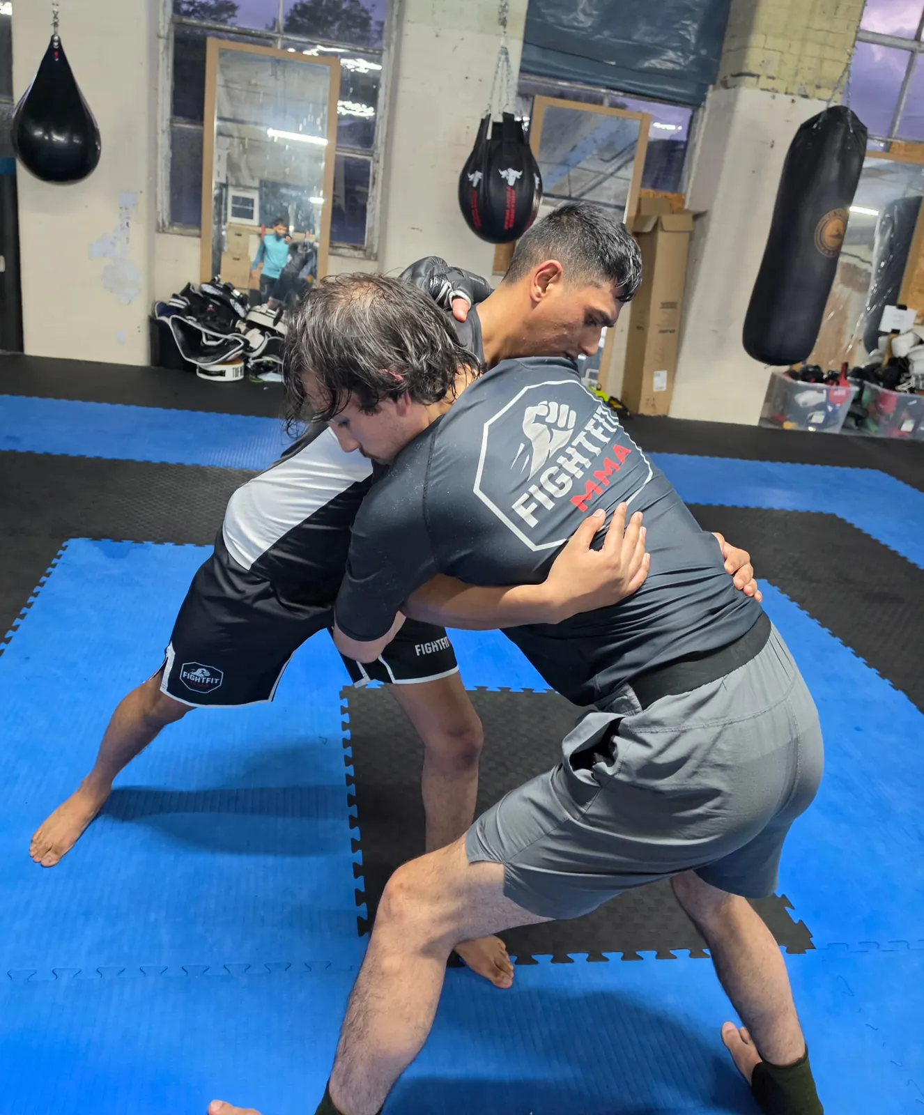 MMA wrestling session